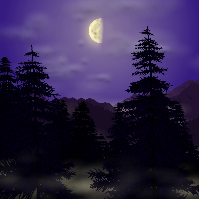 Moonlit Mountains #7