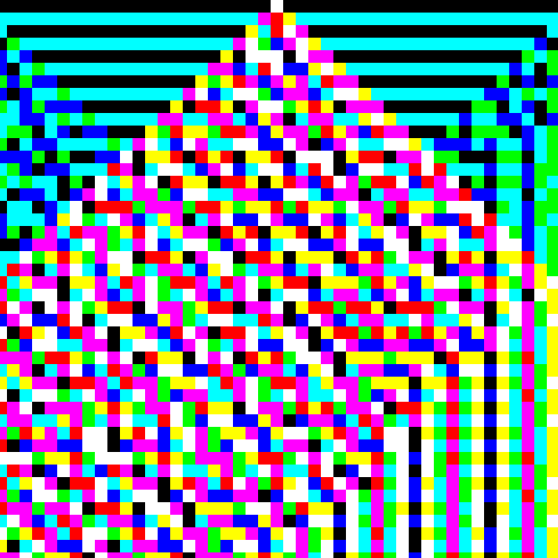 RGB Elementary Cellular Automaton #884