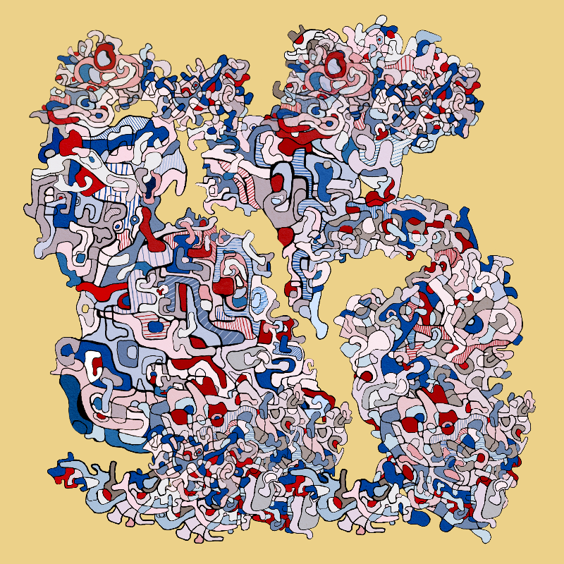 Swim in Dubuffet Thought #40