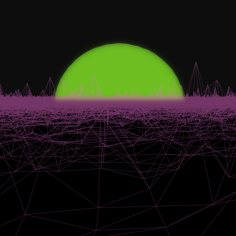 Generative Retrowave Field #32