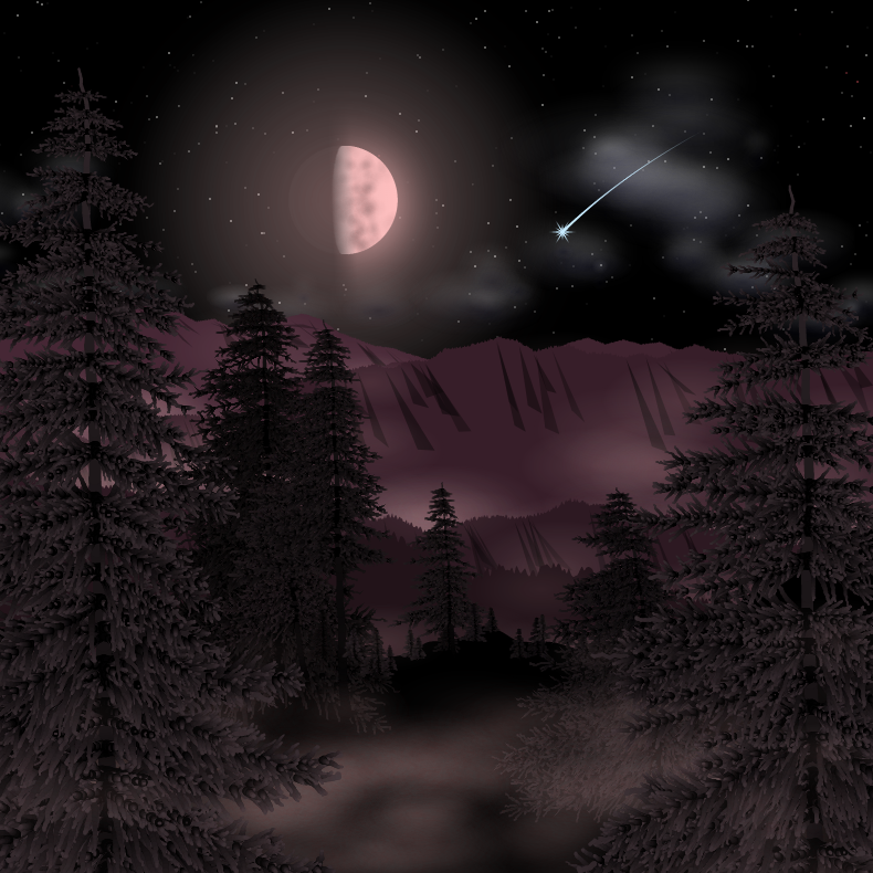 Moonlit Mountains #46