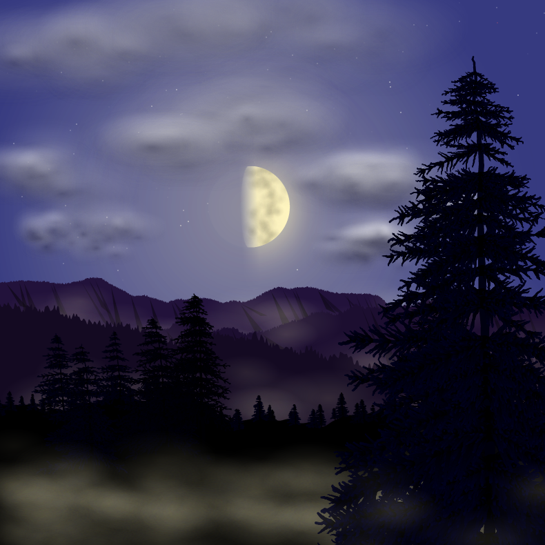 Moonlit Mountains #62