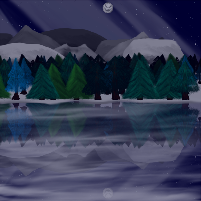 Moony Winter Lake #54