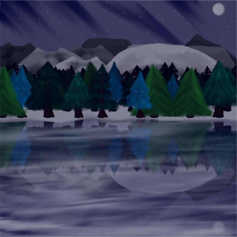 Moony Winter Lake #49