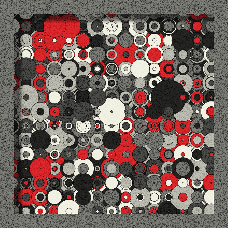 Red, Grey and Circles #5