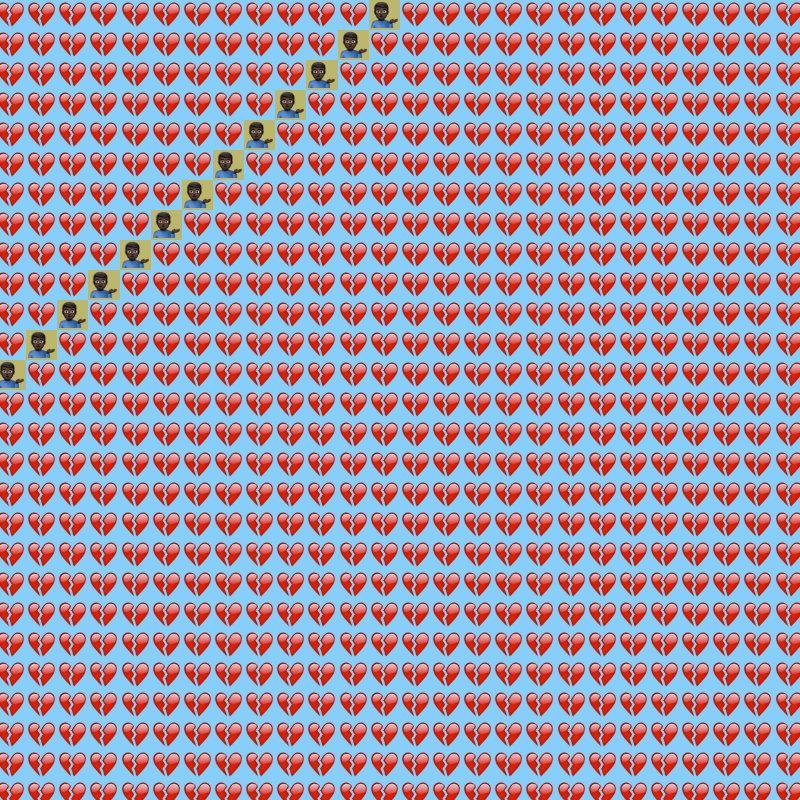 Elementary Cellular Emoji Automata #994