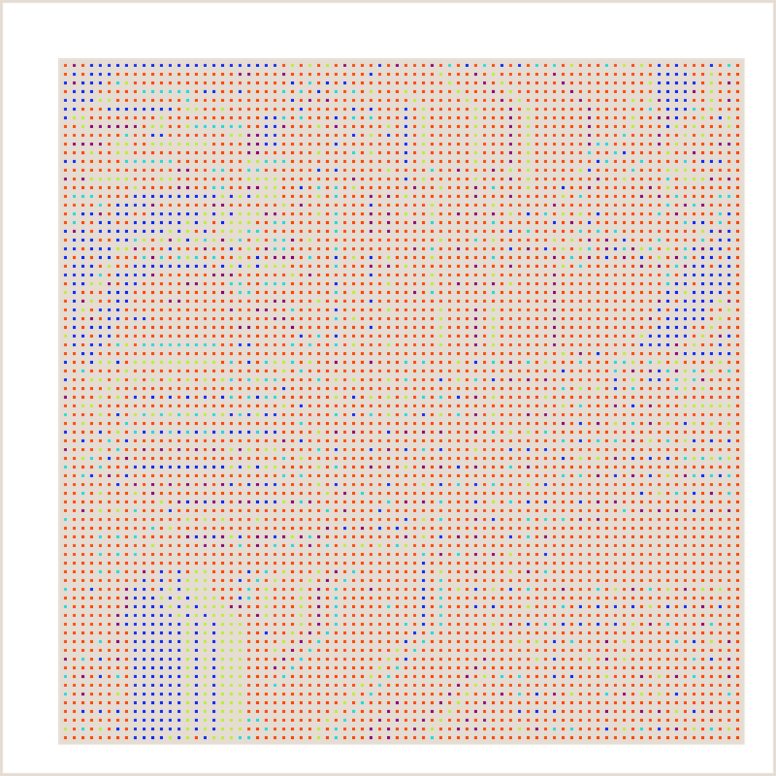 Beige Orbital Pixels #3