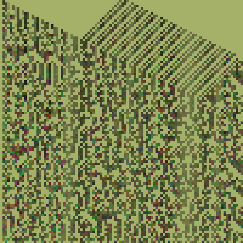 Colored Elementary Cellular Automaton #30