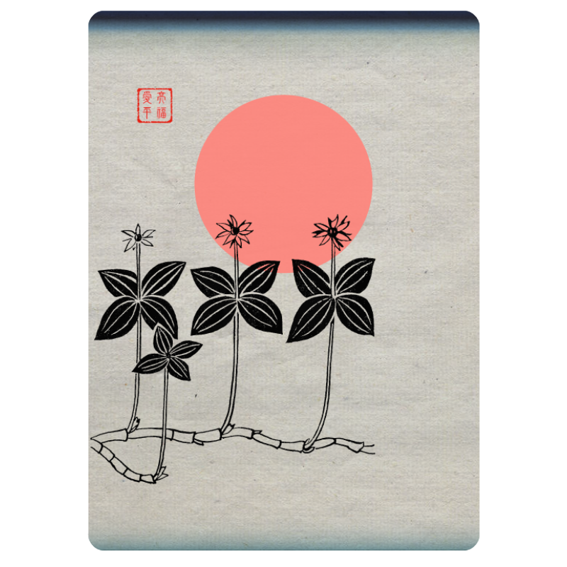 Zen flower card  #6