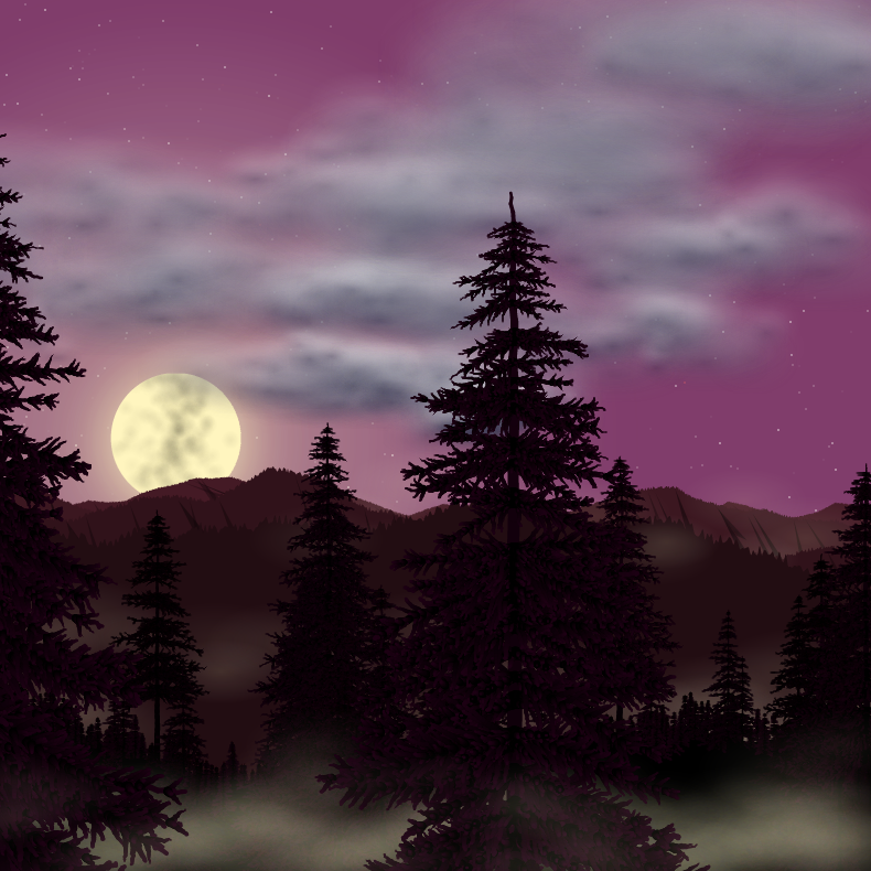 Moonlit Mountains #58