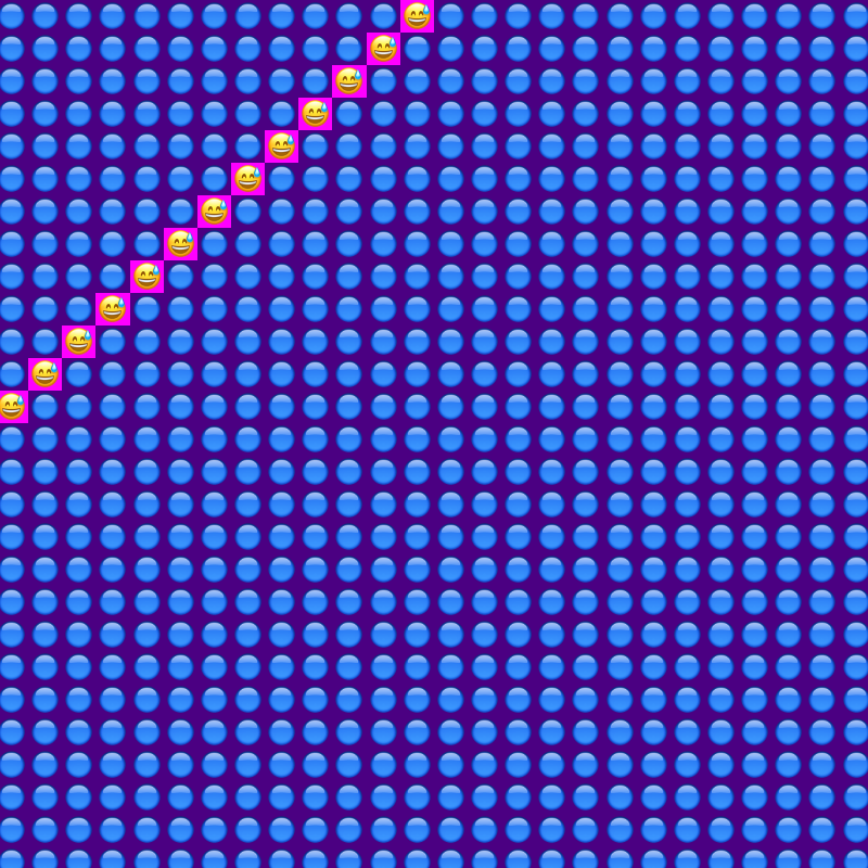 Elementary Cellular Emoji Automata #165