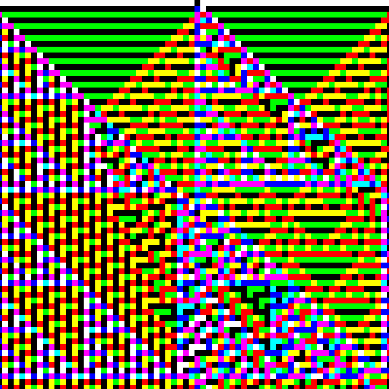 RGB Elementary Cellular Automaton #346