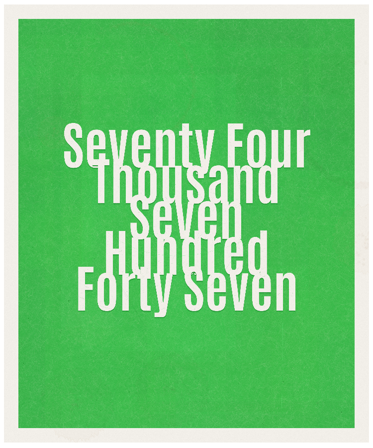 Count #74747