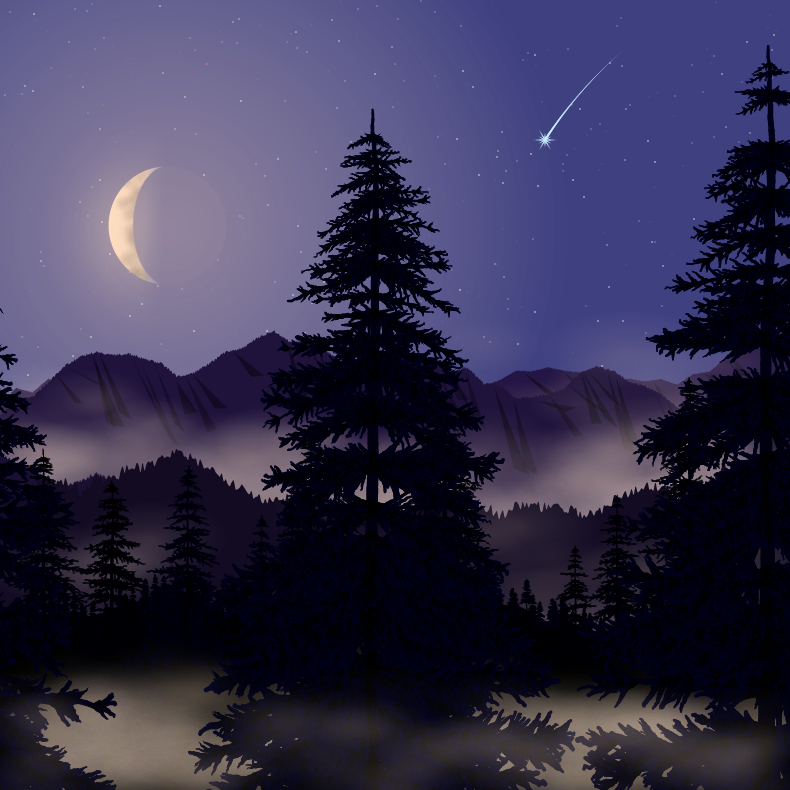 Moonlit Mountains #65