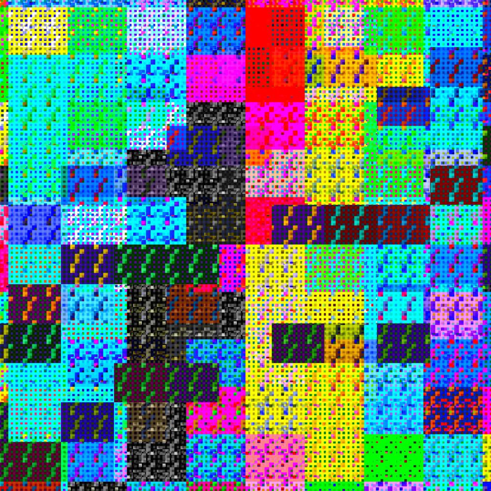 Multicolored Pixelated Field #4