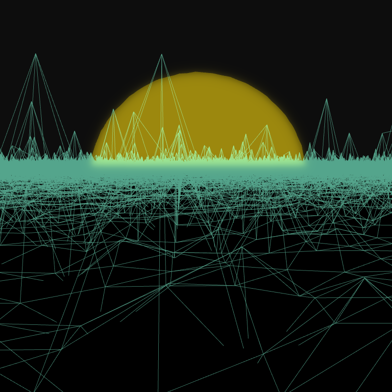 Generative Retrowave Field #19