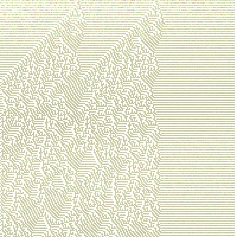 Colored Elementary Cellular Automaton #412