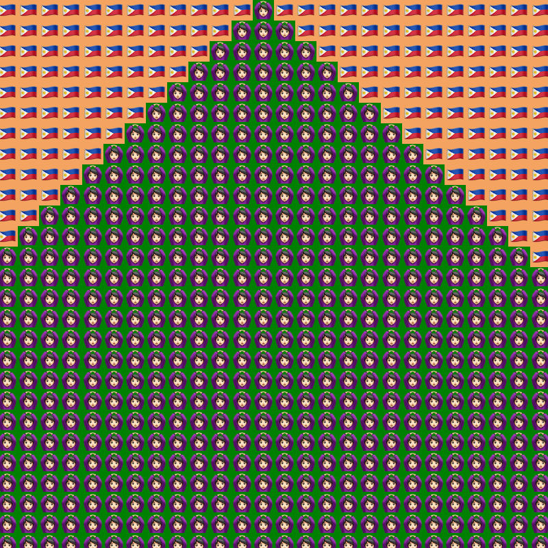 Elementary Cellular Emoji Automata #422