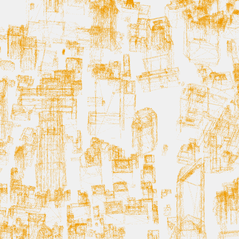 Algorithmic Drawing: Minato City Tokyo #76