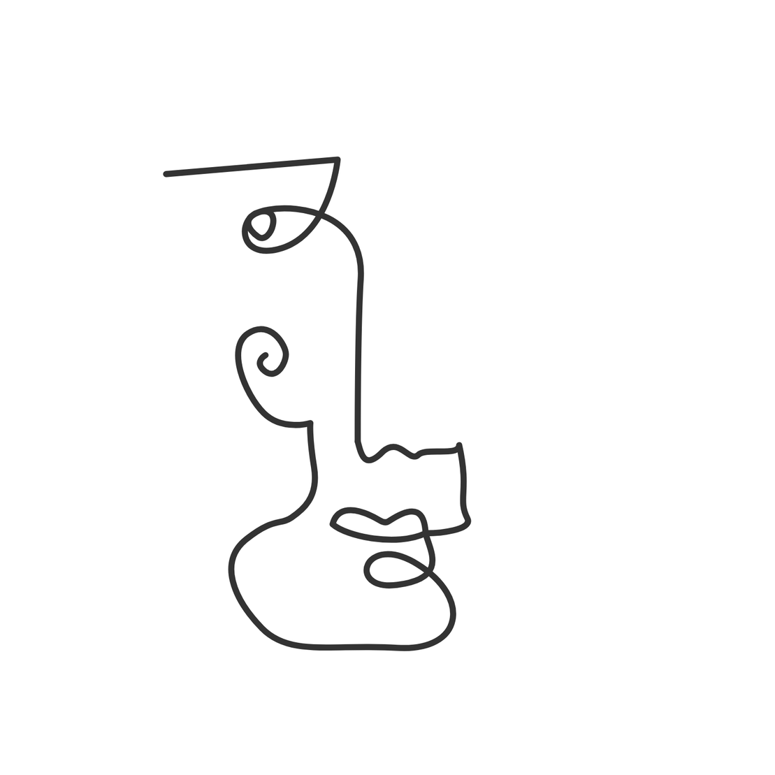 One line faces #5