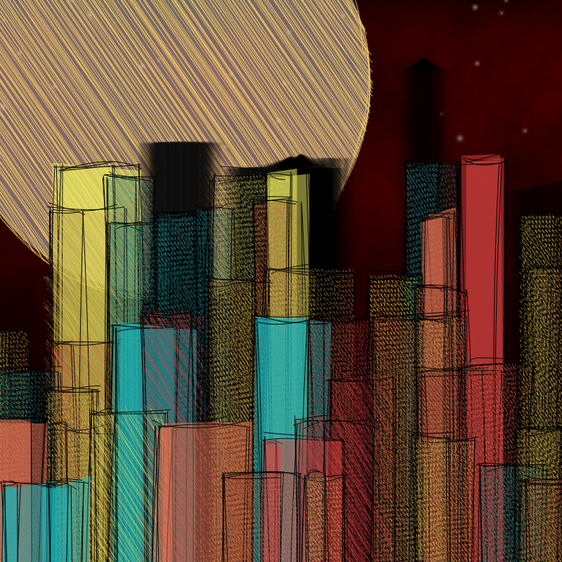 hastily-drawn cityscape sketch #85