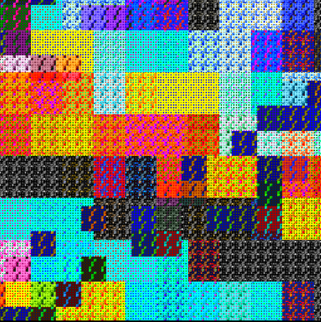 Multicolored Pixelated Field #17