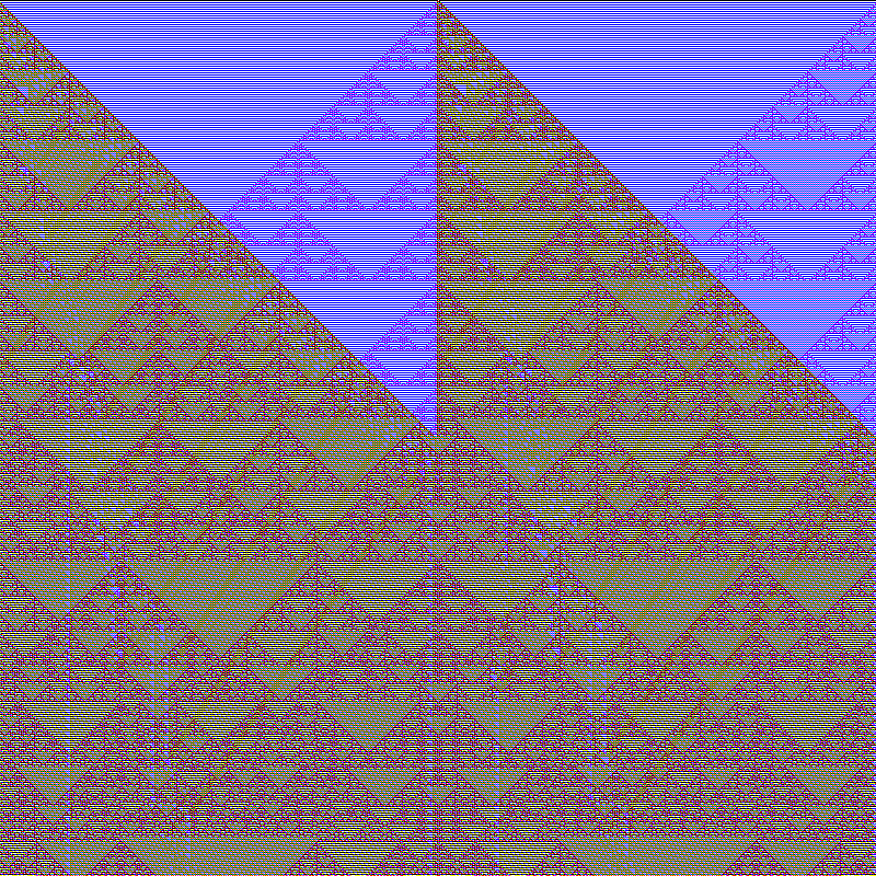 RGB Elementary Cellular Automaton #590