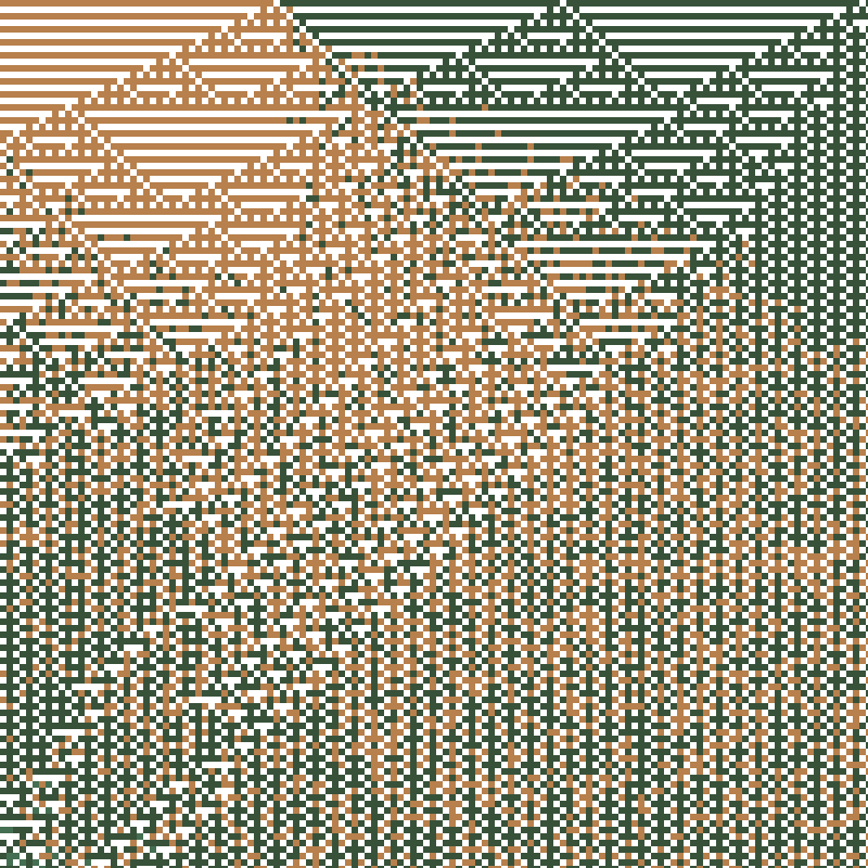 Colored Elementary Cellular Automaton #21