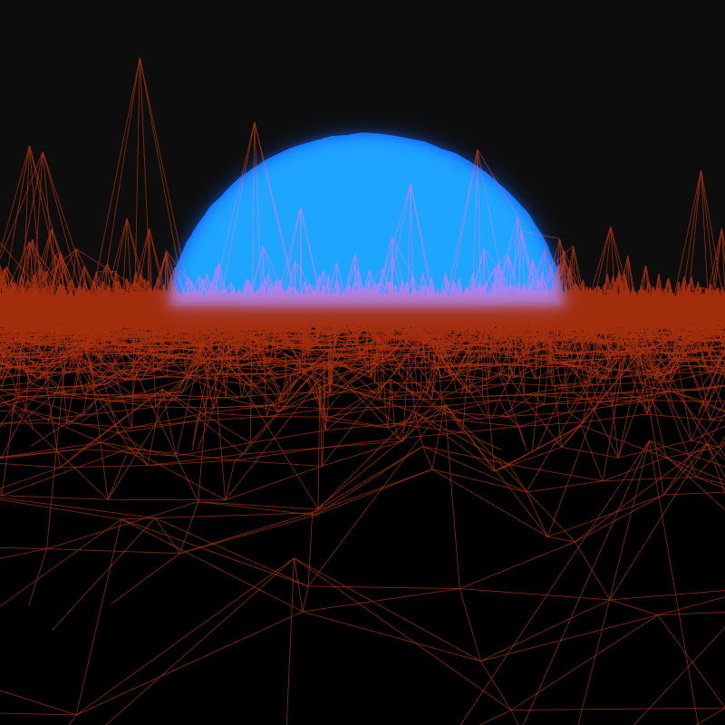 Generative Retrowave Field #127