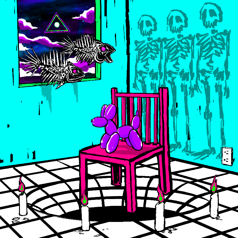 pink chair in the blue room #89