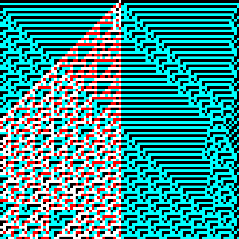 RGB Elementary Cellular Automaton #511