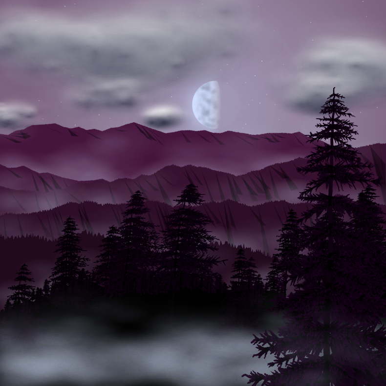 Moonlit Mountains #87