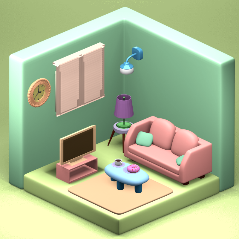 3D Fantasy Living room #15