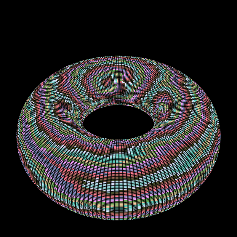 Reaction Diffusion on a Torus #21