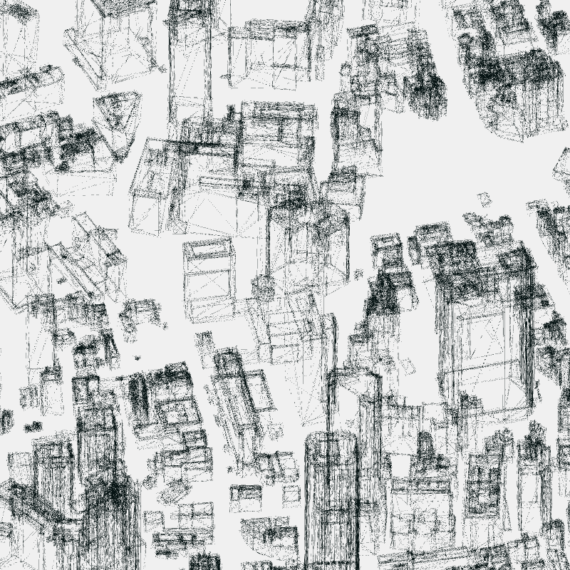 Algorithmic Drawing: Minato City Tokyo #41