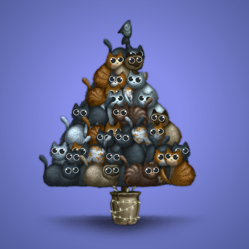 Fluffy Christmas Tree #13