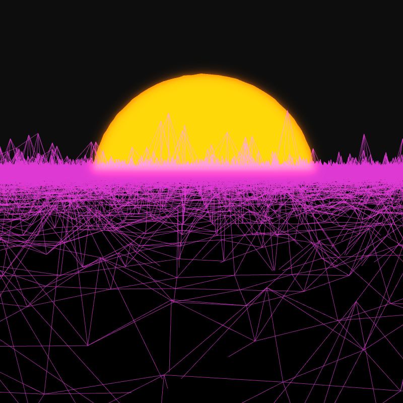 Generative Retrowave Field #3