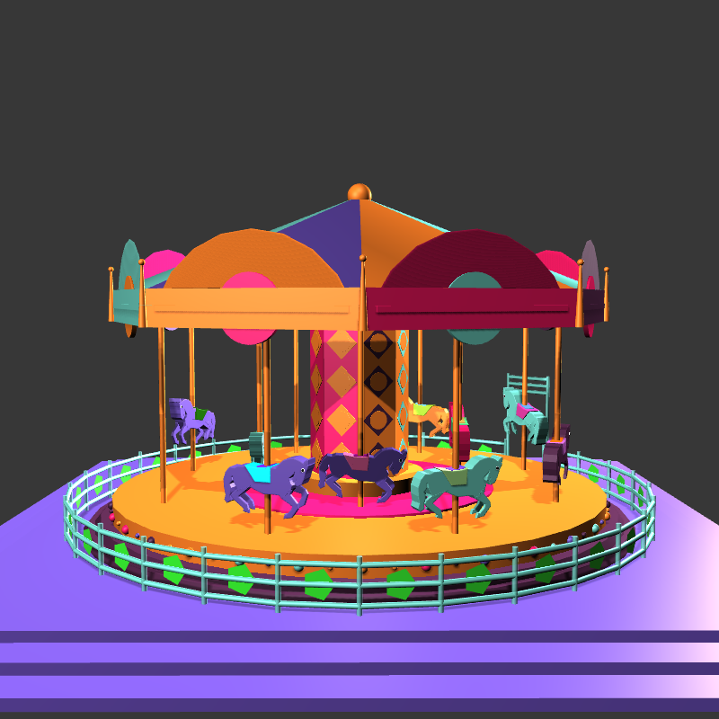 “Uncle Run” Fun Park: Carousel  #4