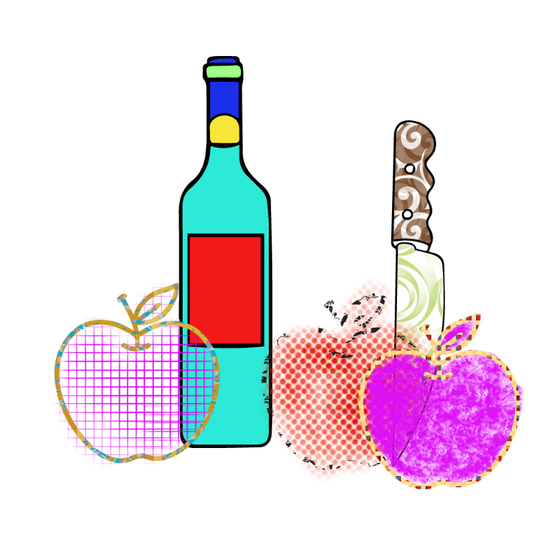 bottle and apples #33