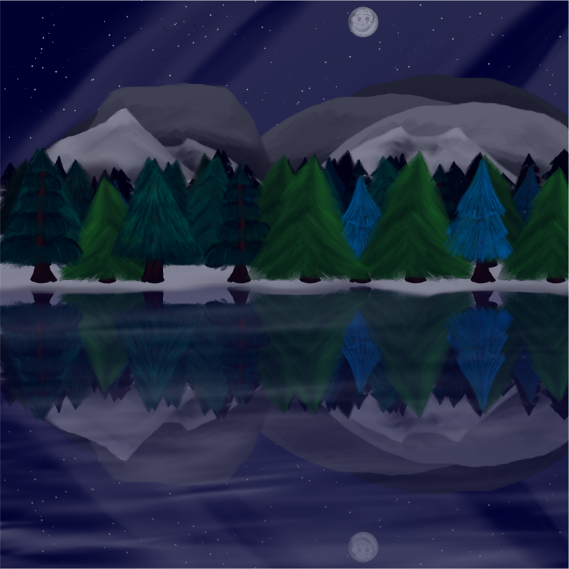 Moony Winter Lake #36