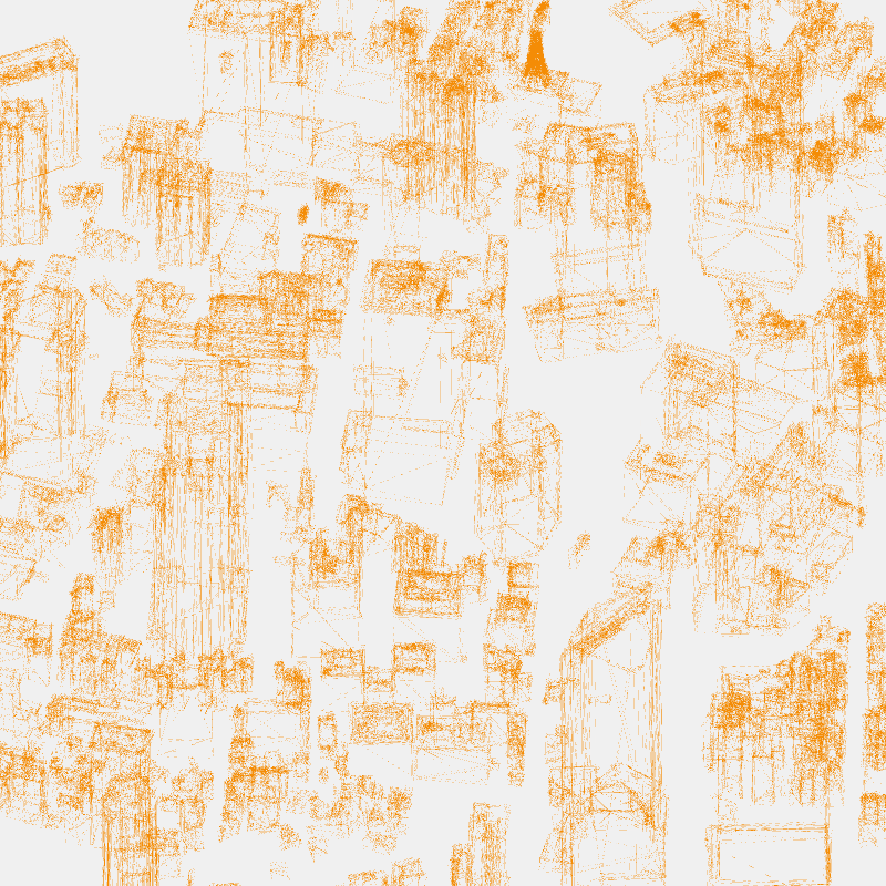 Algorithmic Drawing: Minato City Tokyo #14