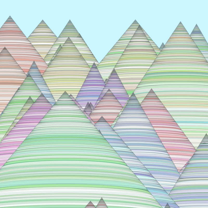 Colored mountains