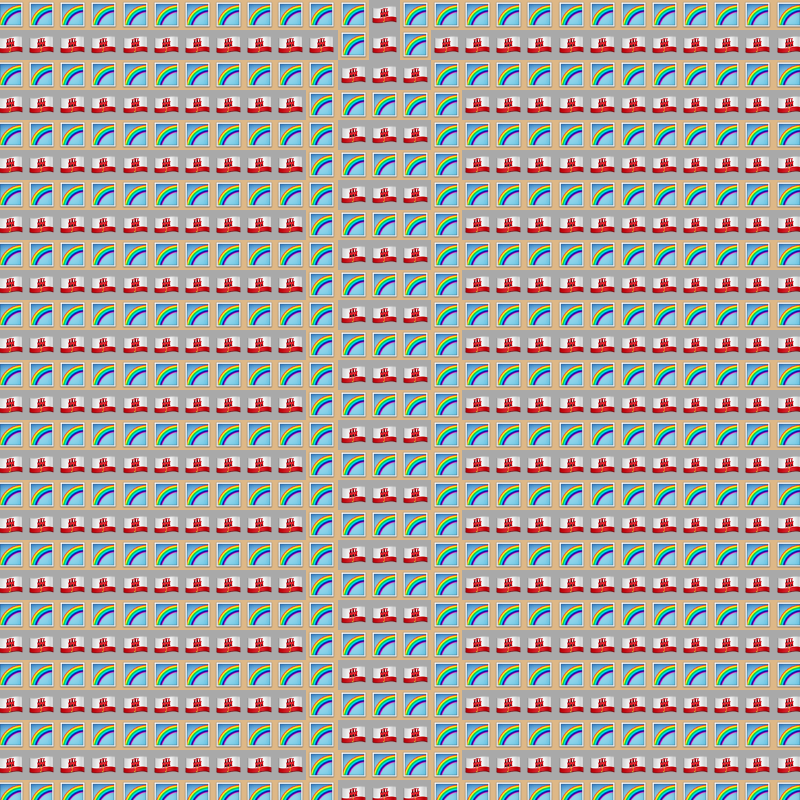 Elementary Cellular Emoji Automata #589