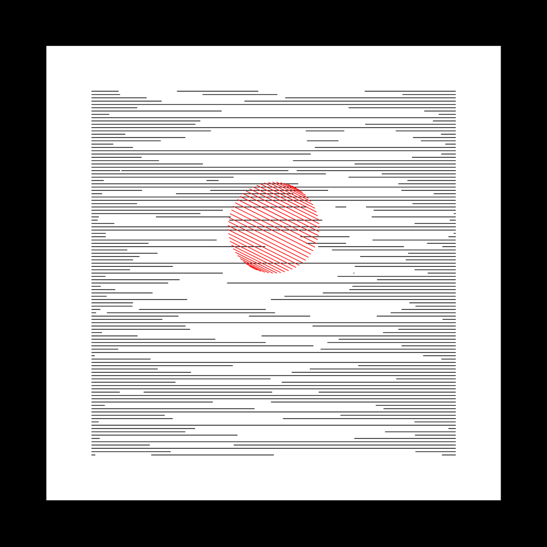 111 lignes horizontales et un rond #3