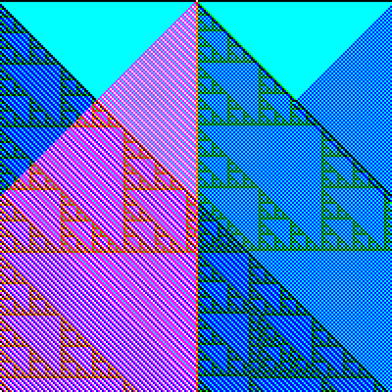 RGB Elementary Cellular Automaton #990