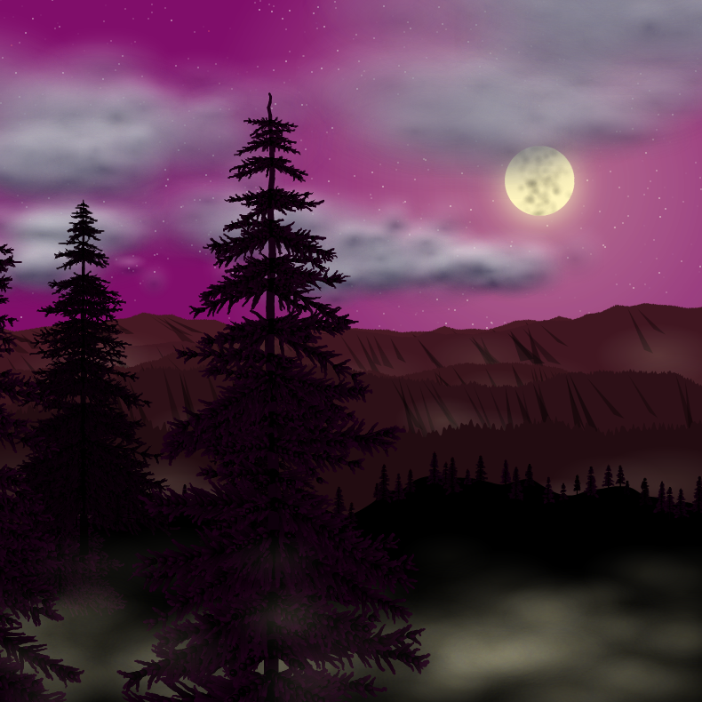 Moonlit Mountains #14