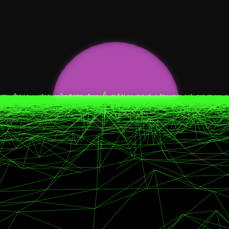 Generative Retrowave Field #55