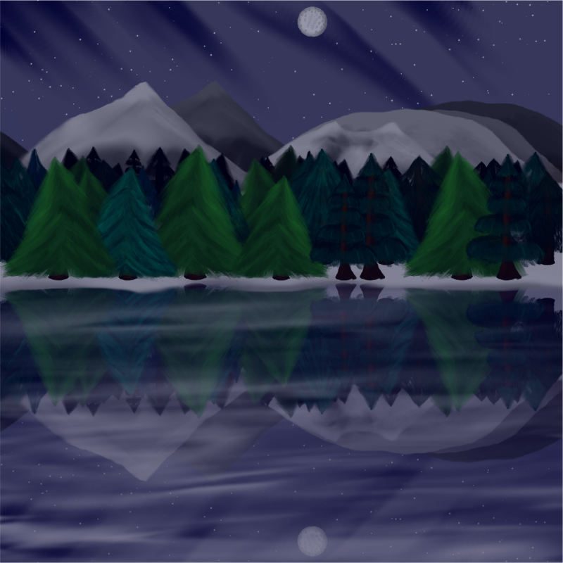 Moony Winter Lake #21