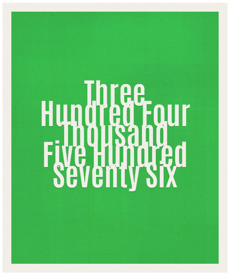 Count #304576