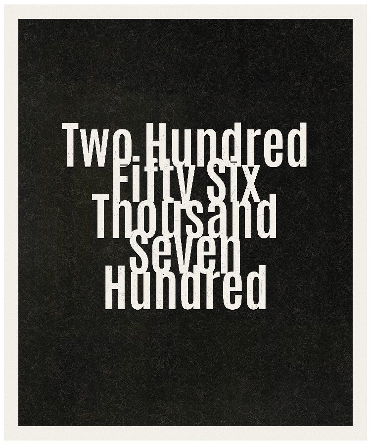 Count #256700